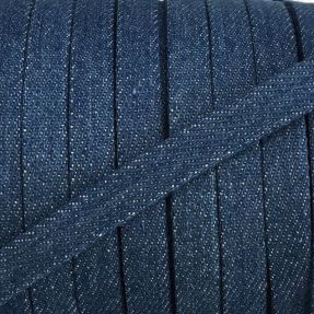 Bawełniany sznur płaski 10 mm Denim blue