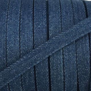 Bawełniany sznur płaski 10 mm Denim blue