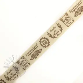 Bawełniana taśma Stamps brown