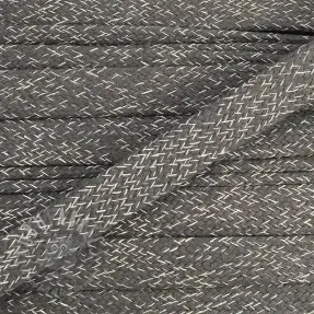 Bawełniany sznur płaski 15 mm melange grey