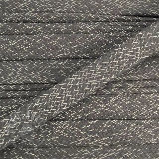 Bawełniany sznur płaski 15 mm melange grey