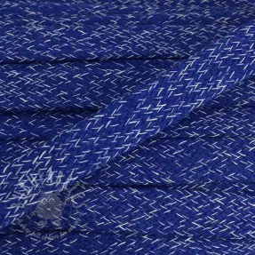 Bawełniany sznur płaski 15 mm melange cobalt