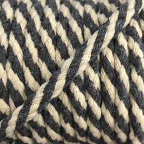 Bavlnená šnúra 5 mm grey ecru