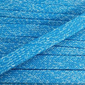 Bawełniany sznur płaski 15 mm melange aqua