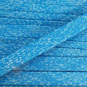 Bawełniany sznur płaski 15 mm melange aqua