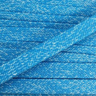 Bawełniany sznur płaski 15 mm melange aqua