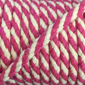 Bavlnená šnúra 5 mm fuchsia ecru