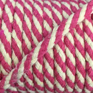 Bawełniany sznur 5 mm fuchsia ecru