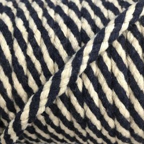 Bawełniany sznur 5 mm dark blue ecru