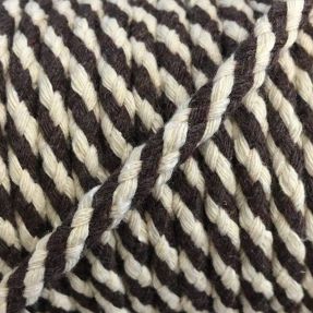 Bawełniany sznur 5 mm brown ecru