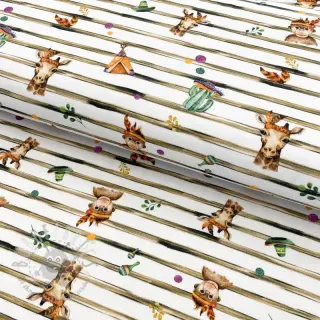 Jersey Snoozy fabrics Indian zoo digital print II gatunek