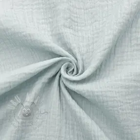 Muślin double gauze baby blue ORGANIC