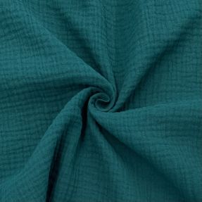 Dvojitá gázovina/mušelín dark cyan