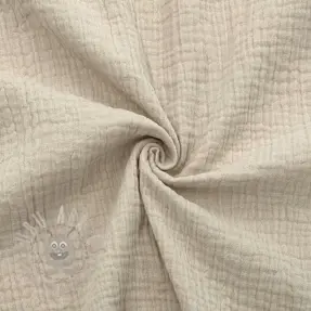 Muślin double gauze light sand