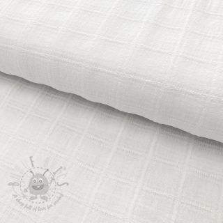 Bawełniana tkanina EMBROIDERY DOBBY Square white