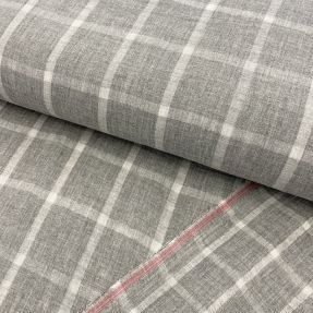 Muślina podwójna Double sided Checks light grey melange