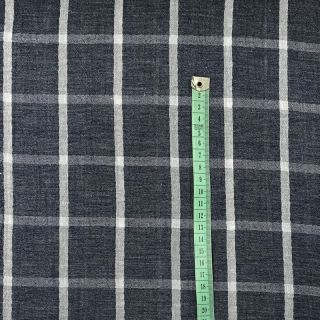 Dvojitá gázovina/mušelín Double sided Checks navy melange