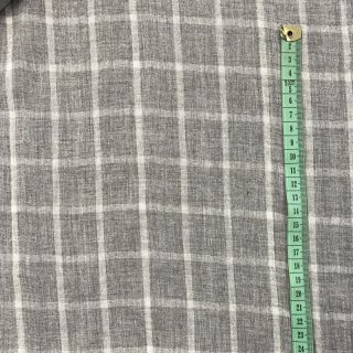 Muślina podwójna Double sided Checks light grey melange
