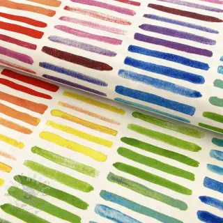 Tkanina dekoracyjna premium Colorful rainbow stripe