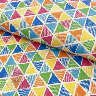 Tkanina dekoracyjna premium Rainbow triangle