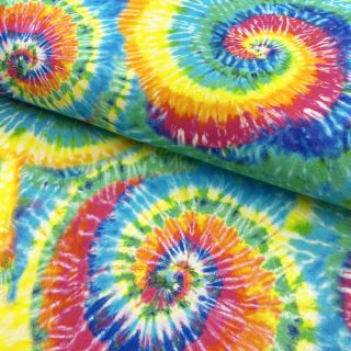 Tkanina dekoracyjna premium Luxe rainbow swirl digital print