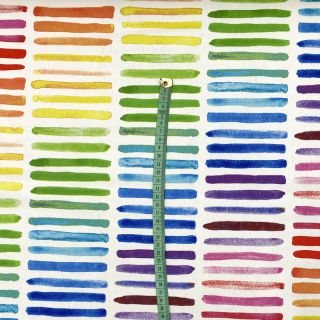 Dekoračná látka premium Colorful rainbow stripe