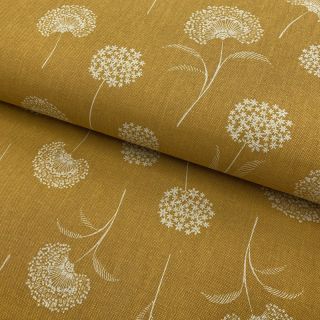 Tkanina dekoracyjna Linenlook Elegant dandelion golden yellow