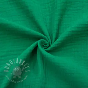 Muślin double gauze hunter green