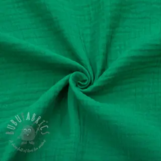 Muślin double gauze hunter green ORGANIC