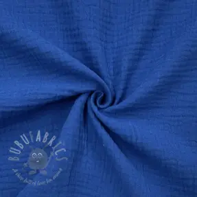 Muślin double gauze cobalt ORGANIC