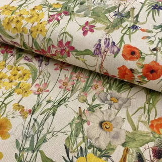 Tkanina dekoracyjna Linenlook Wildflower sunny field digital print