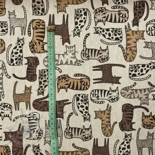 Tkanina dekoracyjna Linenlook Cat wildlife art