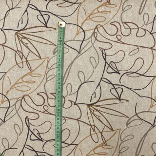Tkanina dekoracyjna Linenlook Leaf line art