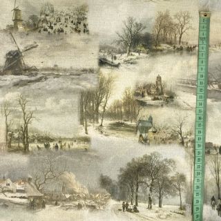Tkanina dekoracyjna Winter landscape digital print