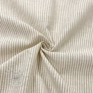 Len z bawełną Lira medium stripe beige
