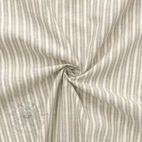 Len z bawełną Lira big stripe beige