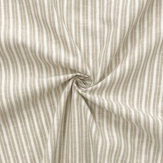 Len z bawełną Lira big stripe beige