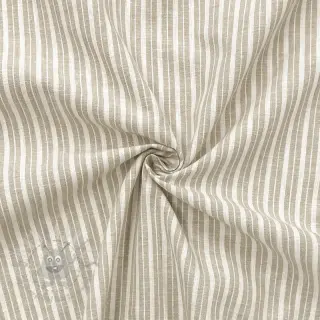 Len z bawełną Lira big stripe beige