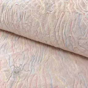 Sztuczne futro z tiulem powder
