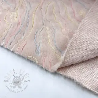 Sztuczne futro z tiulem powder