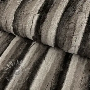 Sztuczne futro Stripe dark brown