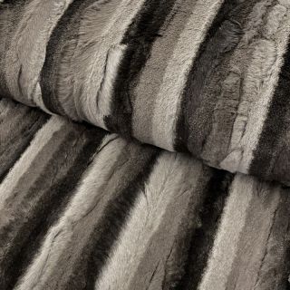Sztuczne futro Stripe dark brown