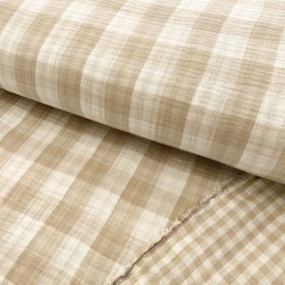 Musselin dwustronny CHECKS MINI beige
