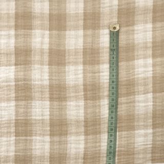 Musselin dwustronny CHECKS MINI beige