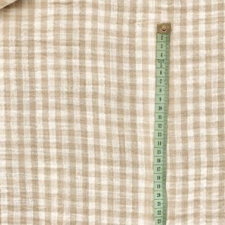 Musselin dwustronny CHECKS MINI beige