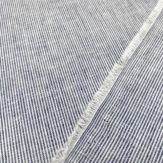 Len z bawełną Lira mini stripe jeans