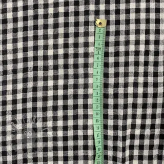 Muślin double gauze Double sided CHECKS MINI black