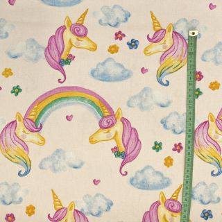 Tkanina dekoracyjna premium Handpaint unicorn