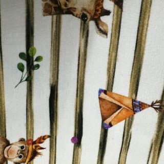 Jersey Snoozy fabrics Indian zoo digital print II gatunek
