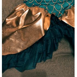 Tiul TUTU ROYAL SPARKLE petrol złoty